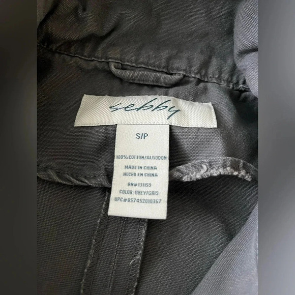 Sebby Gray Utility Vest SZ S - Picture 2 of 4